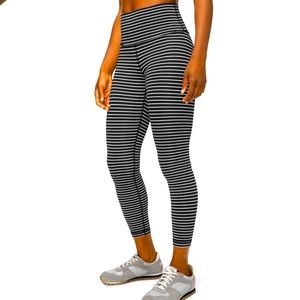 Lululemon Wunder Under High-Rise Tight 25" *Luxtreme Parallel Stripe Black White